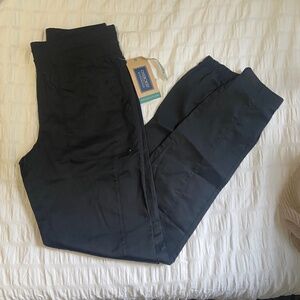 NWT Cherokee Workwear Revolution Jogger Scrub Bottoms in Black - Size XS Tall